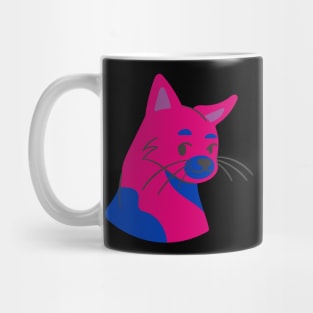 Cat in bisexual pride colors Mug